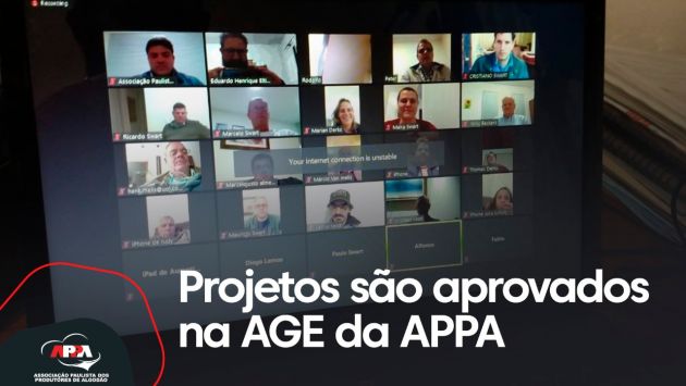 Associados aprovam dois projetos da APPA durante AGE digital